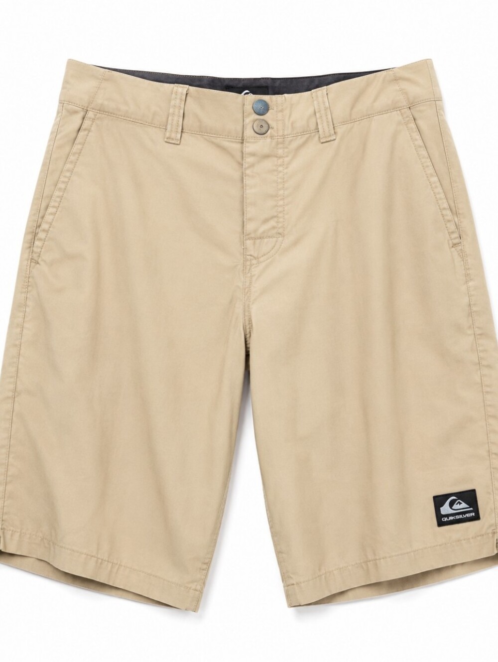 Quiksilver Men's Beige Board Shorts Size 28 Surf Skate Casual Flat Front